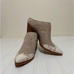 Dolce Vita Lars Leather Mules, western sz 8.